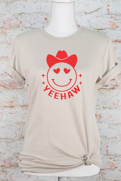 Yeehaw Smiley Heart Valentine Graphic Tee [Ships in 3-5 Business Days]