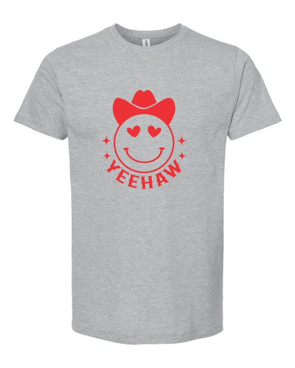 Yeehaw Smiley Heart Valentine Graphic Tee [Ships in 3-5 Business Days]