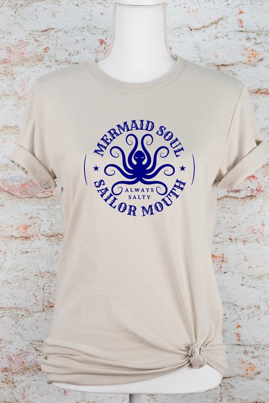 Mermaid Soul Sailor Mouth Bella Canvas Graphic Tee