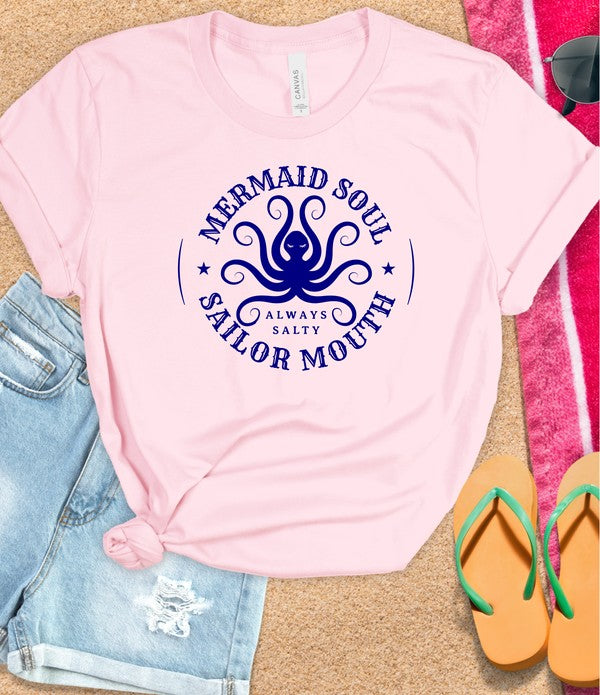 Mermaid Soul Sailor Mouth Bella Canvas Graphic Tee