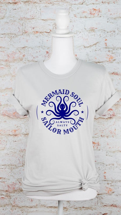 Mermaid Soul Sailor Mouth Bella Canvas Graphic Tee