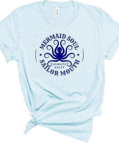 Mermaid Soul Sailor Mouth Bella Canvas Graphic Tee