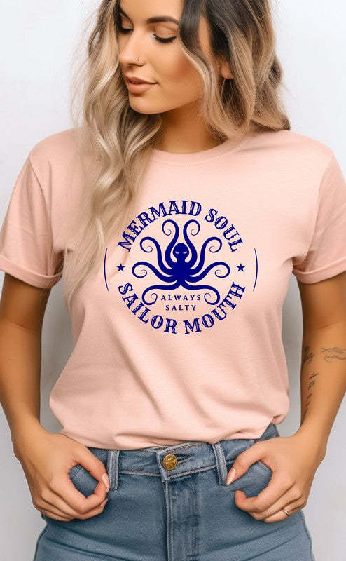 Mermaid Soul Sailor Mouth Bella Canvas Graphic Tee