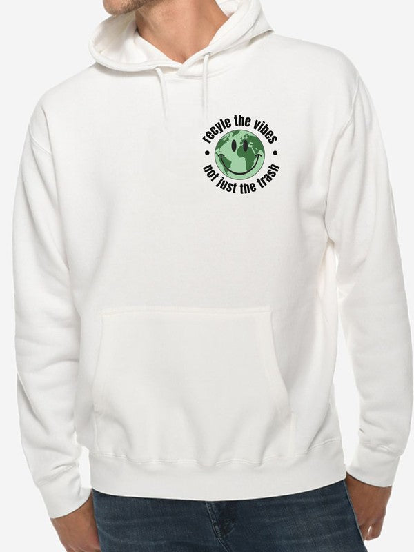 Recycle the Vibes Not Just Trash Graphic Hoodie