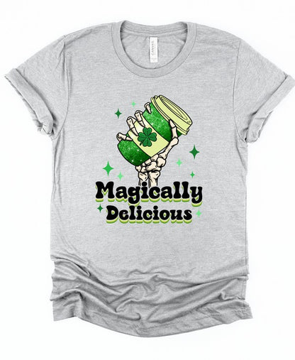 Magically Delicious Coffee Graphic Crew Neck Tee {Ships in 3-5 Business Days}