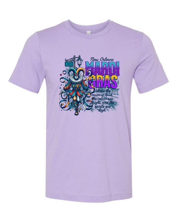 Mardi Gras New Orleans Graphic Short Sleeve Tee {Ships in 3-5 Business Days}