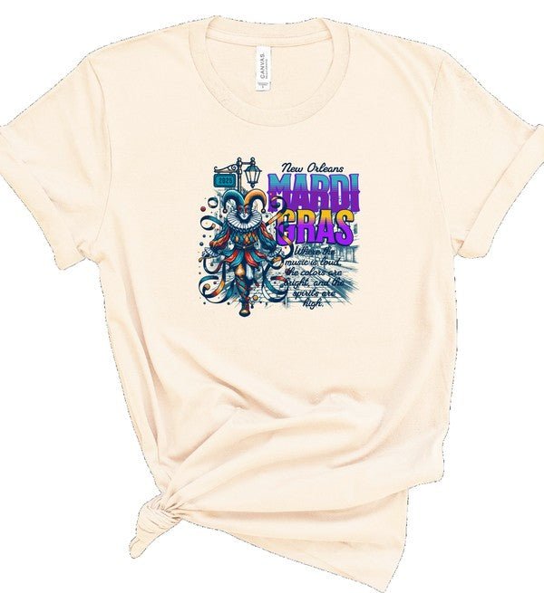 Mardi Gras New Orleans Graphic Short Sleeve Tee {Ships in 3-5 Business Days}