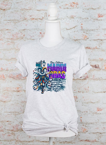 Mardi Gras New Orleans Graphic Short Sleeve Tee {Ships in 3-5 Business Days}