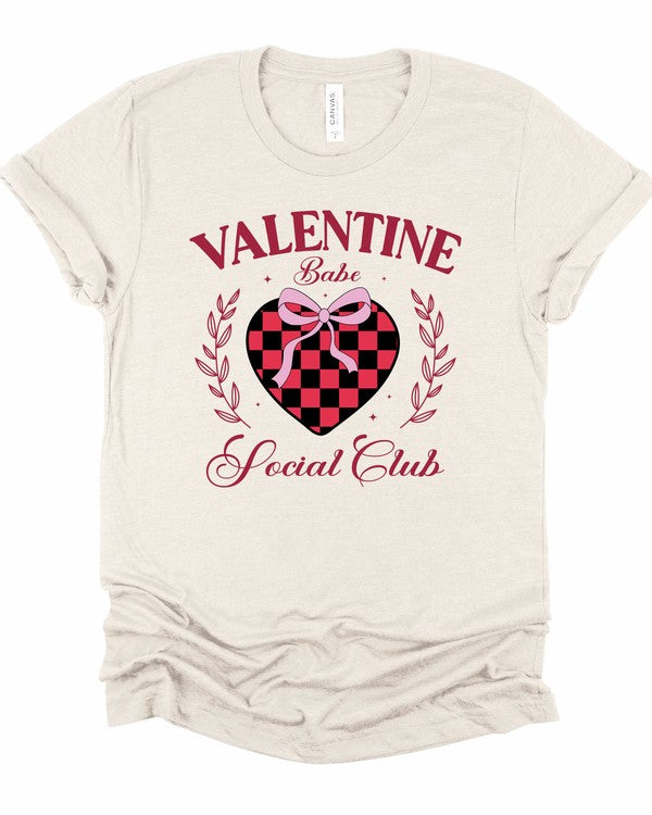 Valentine Babe Social Club Graphic Tee {Ships in 3-5 Business Days}