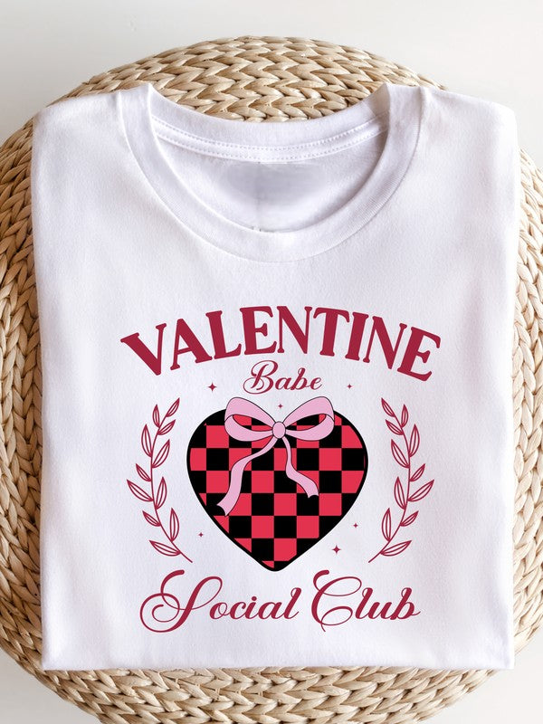 Valentine Babe Social Club Graphic Tee {Ships in 3-5 Business Days}