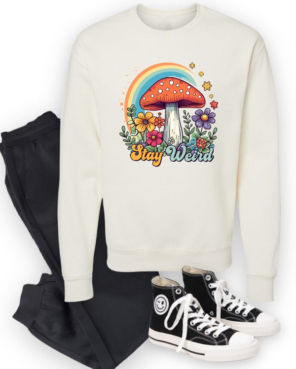 Stay Weird Crewneck Graphic Sweatshirt {Ships in 3-5 Business Days}