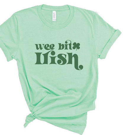 Wee Bit Irish Graphic Crew Neck Tee {Ships in 3-5 Business Days}