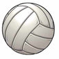 Volleyball Glass Stud Earrings