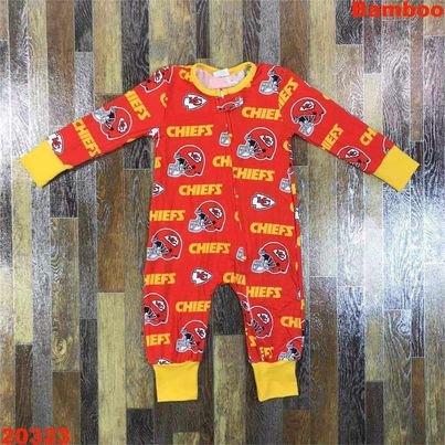 Football - KC Chiefs Zip Up Romper ♡ Ships in Approx 3-4 weeks {Custom Made}