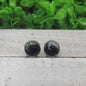 Black and Silver Swirl Stud Earrings