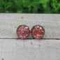 Light Pink Confetti Dome Stud Earrings