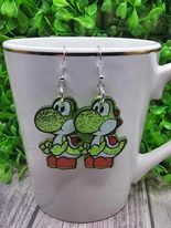 Glitter Yoshi Dangle Earrings