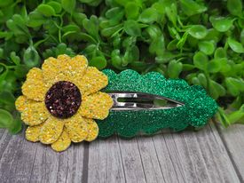 Sunflower Hair Snap Clip