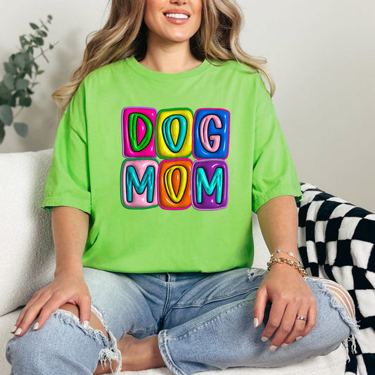 Dog Mom Faux Bubble Everyday Tee ♡ Ships in 3-7 BD