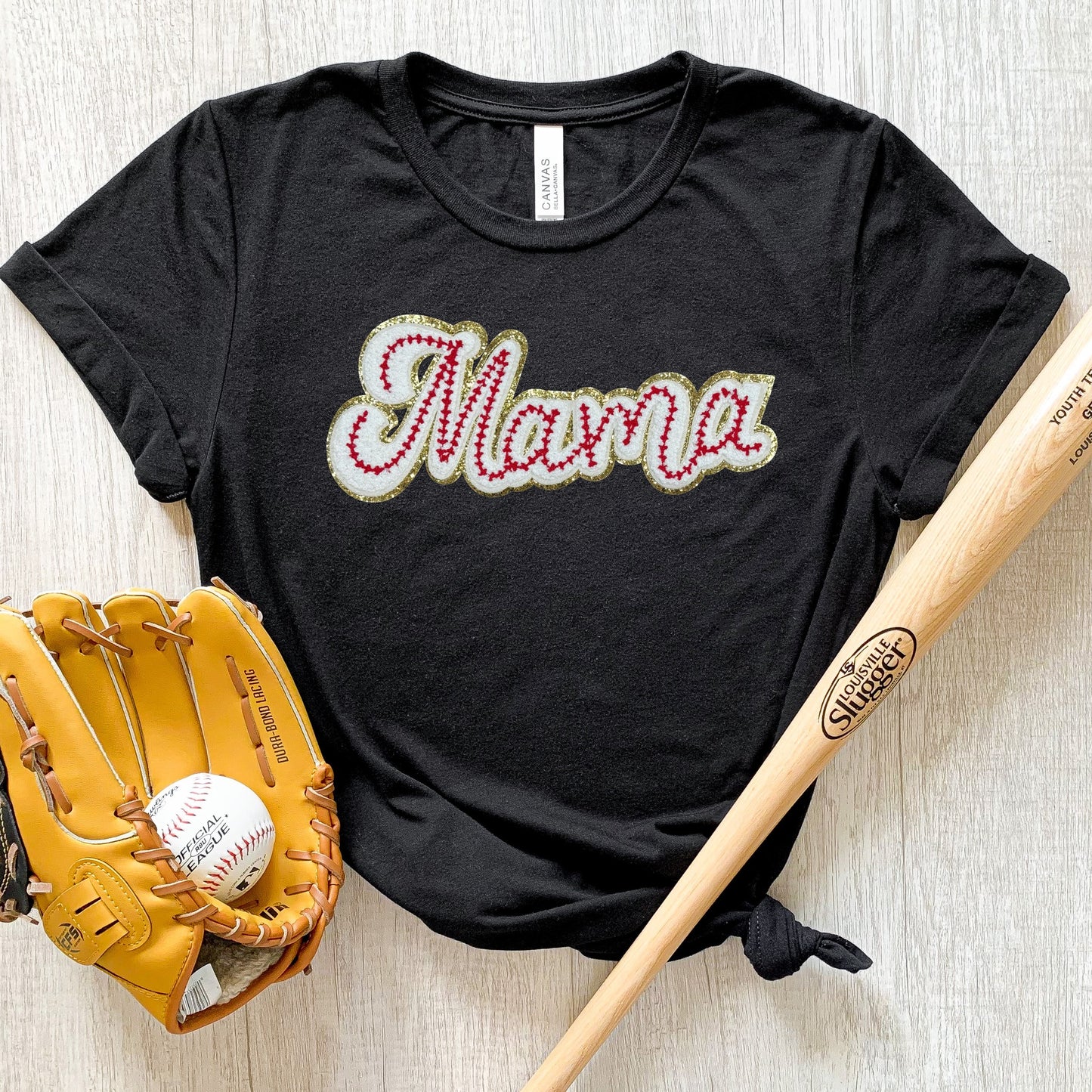 Mama Baseball Chenille Everyday Tee ♡ Ships in 3-7 BD