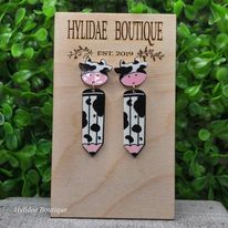 Cow Pencil Dangle Earrings