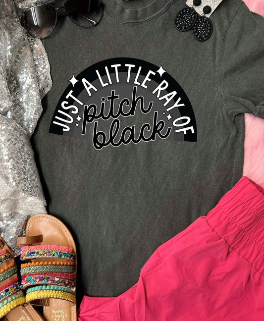 *DTF* Just a Little Ray of Pitch Black Pepper Comfort Color Tee