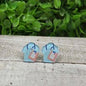 Scrub Top & Clip Board Stud Earrings