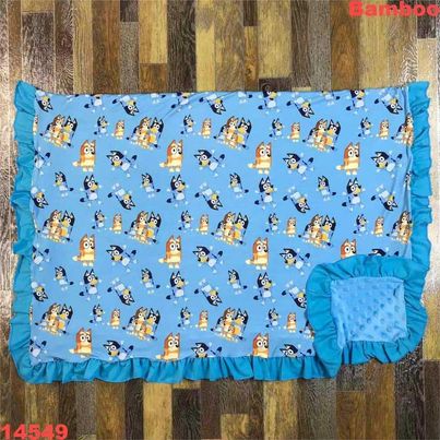 Bluey & Family Youth Ruffle Blanket ☆ 40x30 inches ☆ PREORDER