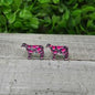 Pink Spotted Cows Stud Earrings