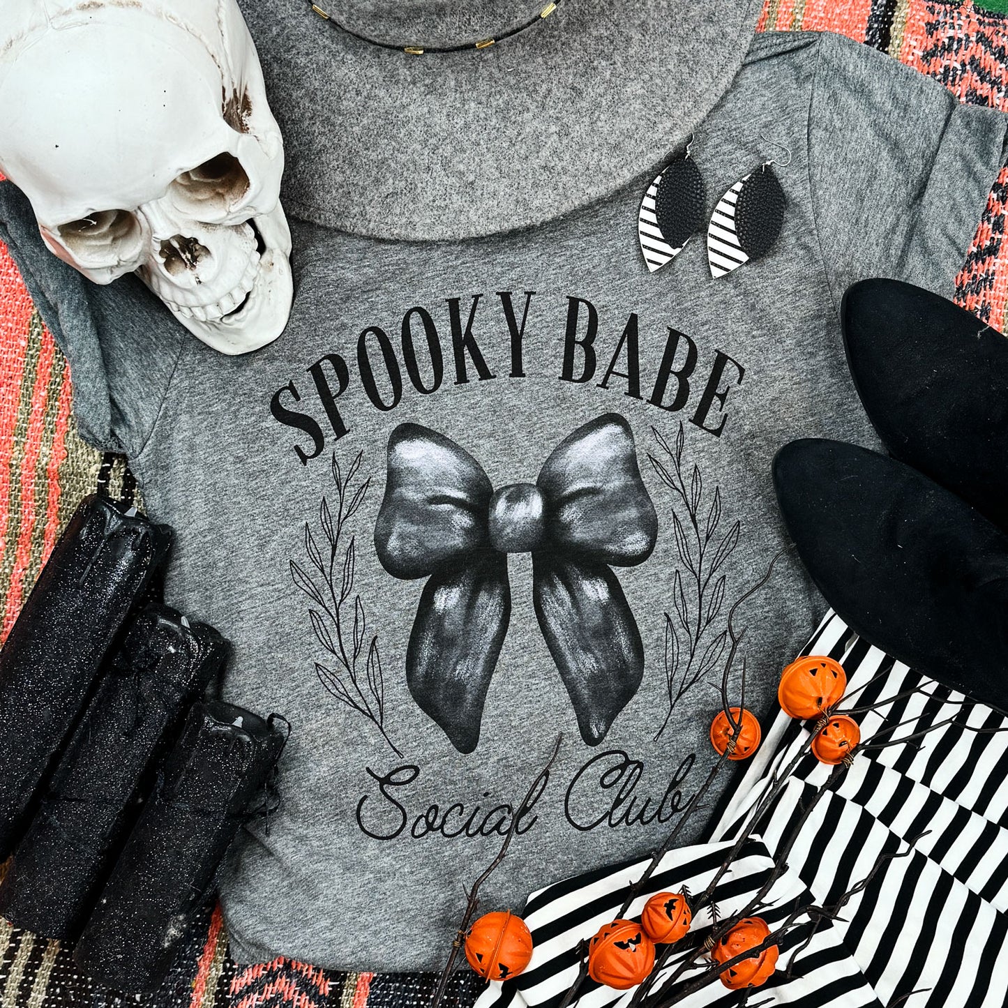 Spooky Babe Deep Heather Everyday Tee • Ships in 3-7 Business Days