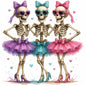 Skeletons in Tutus Stud Earrings