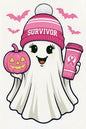 Survivor Ghost Breast Cancer Stud Earrings