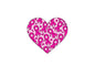 Breast Cancer Awareness Ribbon Heart Glass Stud Earrings