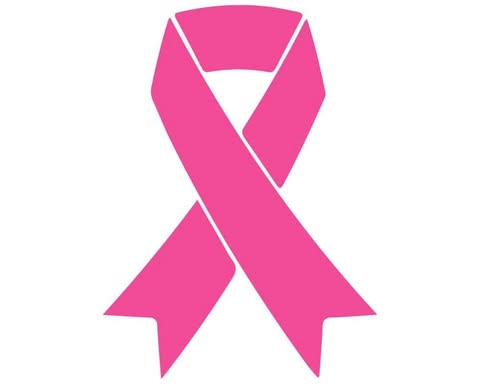 Breast Cancer Awareness Pink Ribbon Glass Stud Earrings