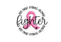 No One Fights Alone Breast Cancer Awareness Glass Stud Earrings