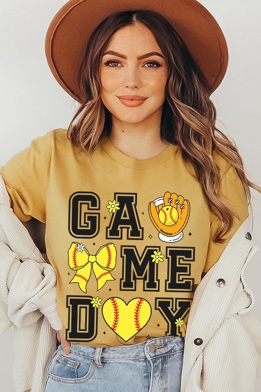 Softball Game Day Graphic Plus Tee