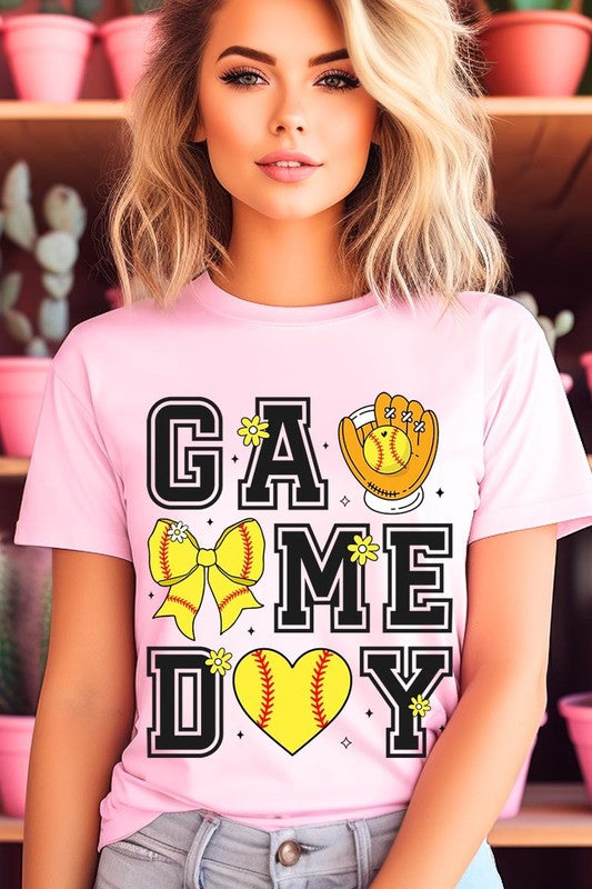 Softball Game Day Graphic Plus Tee