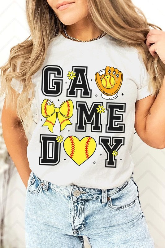 Softball Game Day Graphic Plus Tee