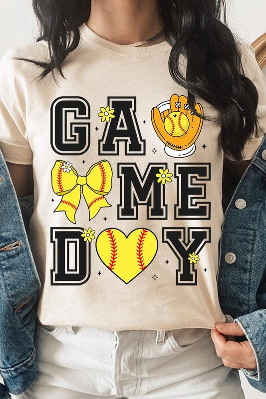 Softball Game Day Graphic Plus Tee