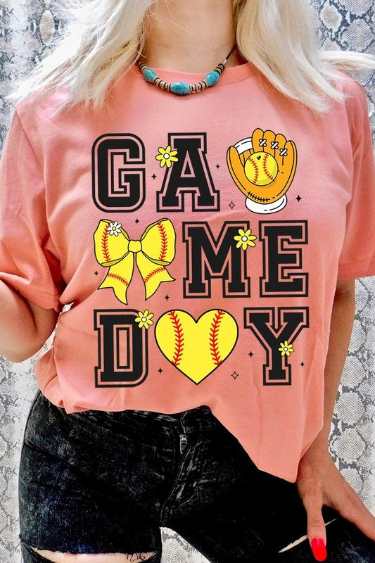 Softball Game Day Graphic Plus Tee