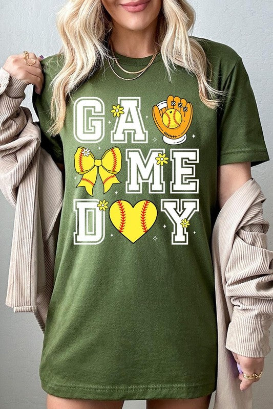 Softball Game Day Graphic Plus Tee