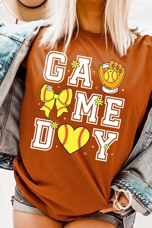 Softball Game Day Graphic Plus Tee