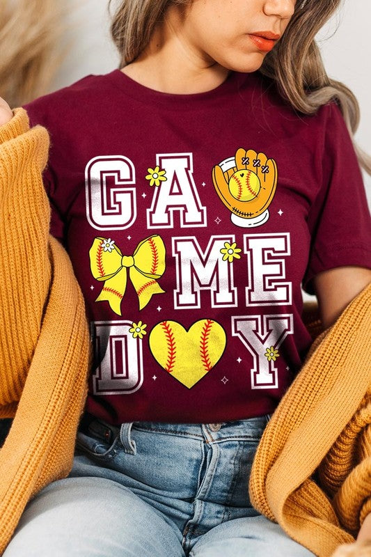 Softball Game Day Graphic Plus Tee