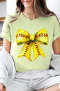 Retro Softball Bow Graphic Plus Tee