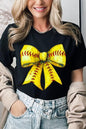 Retro Softball Bow Graphic Plus Tee