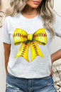 Retro Softball Bow Graphic Plus Tee