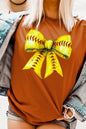 Retro Softball Bow Graphic Plus Tee