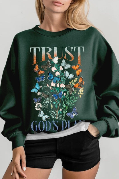 Trust God's Plan Christian Graphic Plus Sweatshirt