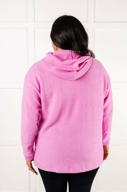 Basically My Favorite Hooded Pullover in Bright Mauve  (Ships in 3-5 Business Days)