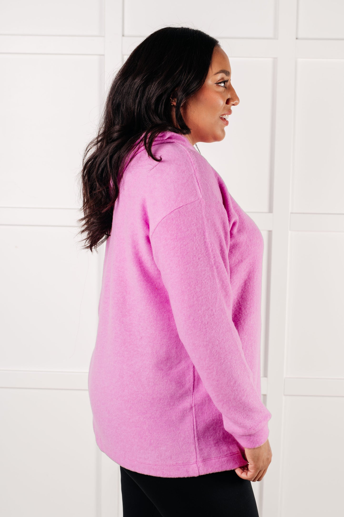 Basically My Favorite Hooded Pullover in Bright Mauve  (Ships in 3-5 Business Days)